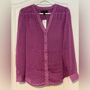 Banana Republic Semi-Sheer Blouse, Size S